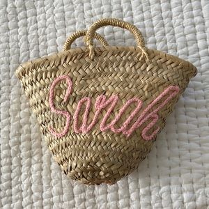 Basket purse with Sarah personalized